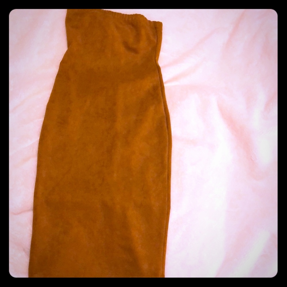 Suede mustard yellow autumn 🍂 body con dress